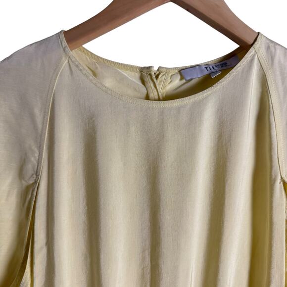 Tibi Gemma Linen Blend Yellow Cape Mini Dress Size 4 - Picture 10 of 16